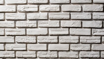 white brick wall texture and background