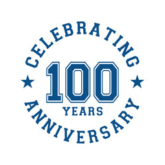 100 years anniversary celebration design template. 100th vector and illustration.