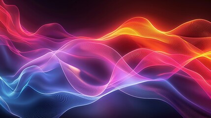 Vibrant geometric backgrounds with flowing line art