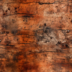 Seamless texture of old rustic wall covered with red and brown stucco. Abstract background for design.