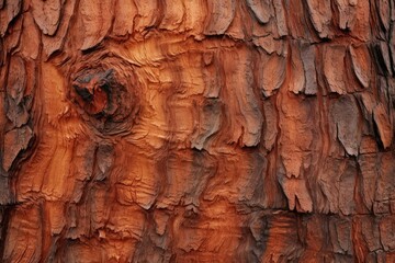 Grainy Redwood tree texture skin. Park plant. Generate Ai