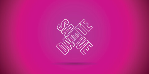 save the date Modern stamp message design. Can be used for business, marketing and advertising. logo graphic design of event summit made for Technology and upcoming events