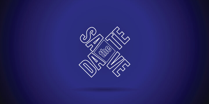 save the date Modern stamp message design. Can be used for business, marketing and advertising. logo graphic design of event summit made for Technology and upcoming events