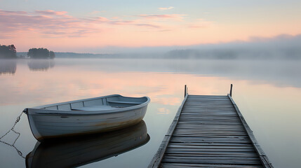 Serene Waters: A Moment of Peace at Dawn.