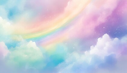 Obraz na płótnie Canvas abstract dream like pastel color cloudy background pastel color rainbow soft background wallpaper