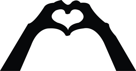 Love gesture - Heart hands silhouette