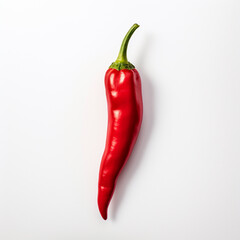 Red hot chili pepper, white background, professional photo сreated with Generative Ai