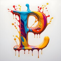 alphabet letter e colorful elegant letters rainbow design  