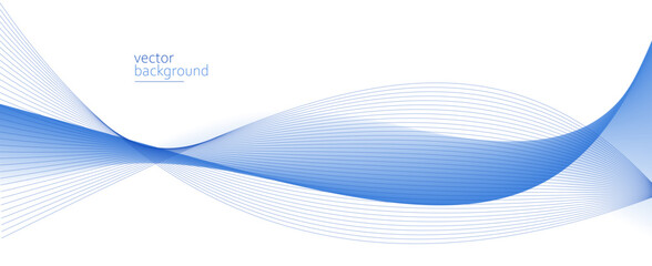 Curve shape flow vector abstract background in light blue gradient, dynamic and speed concept, futuristic technology or motion art.