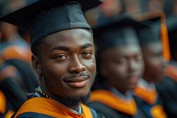 Fototapeta premium portrait of a happy african male graduate