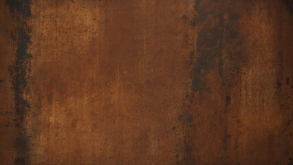 Delving into the Complexity of Textural Diversity:  Grunge and Detailed Rust Iron Texture, Immersed in Rust and Oxidized Metal Background,  Landscape with Slightly Gold Brown Color and Corrosion - obrazy, fototapety, plakaty