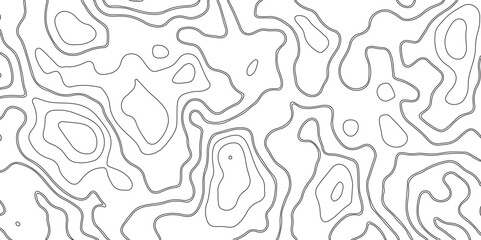 Topographic contour map. Seamless pattern with lines
