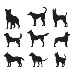 A black silhouette Bella dog set
