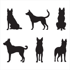 A black silhouette Bella dog set
