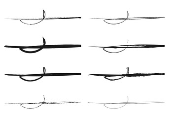 Hoja de iconos de firma hecha de trazado negro de pincel. © Gabrieuskal