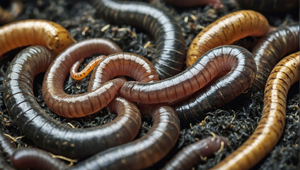 Regenwürmer im Gartenboden