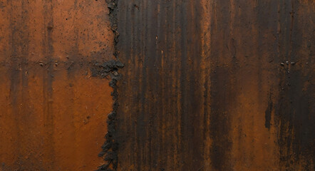 Navigating through the Charm of Vintage Textures: Grunge and Detailed Rust Iron, Immersed in Oxidized Metal