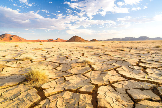 Dry ground textures in desert area