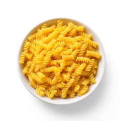 Fototapeta premium Fusilli pasta, white background, professional photo сreated with Generative Ai
