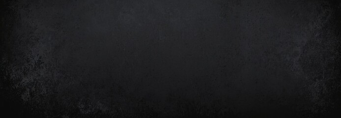 Obraz premium Empty Dark grunge background, Panorama,texture with space for text, vintage shabby grunge texture of dark gray black concrete. Background, design concept, old paper, blackboard. copy space