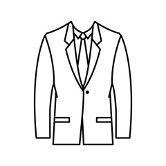 suit vector icon in harmonious style