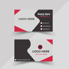 Corporate business card. Red reative business card Creative and Clean Business Card Template. Double-sided creative business card vector design template. modern business card design . Business Card