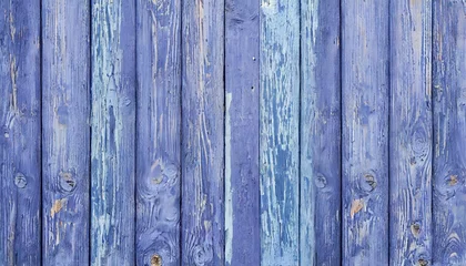 Crédence de cuisine en verre imprimé Pantone 2022 very peri very peri old painted blue boards for use as a background colored wooden background with cracked paint peeling paint on wall seamless texture pattern of rustic blue grunge material