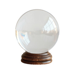 Crystal ball on transparent background