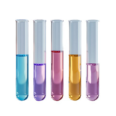 test tubes isolated on transparent background