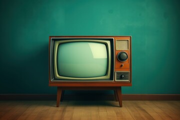 Vintage Retro tv. Classic video show. Generate Ai