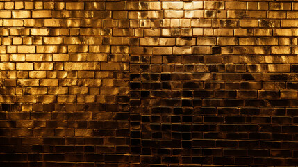 a brick wall made of gold сreated with Generative Ai