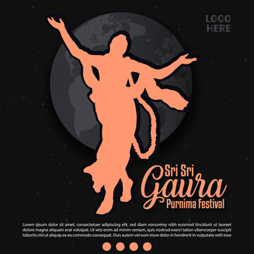 Gaura purnima hinduism traditional festival design