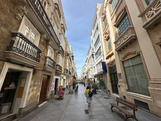 street in the city center of Cádiz, Andalusia, Spain