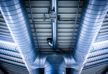 industrial steel tube of a ventilation system