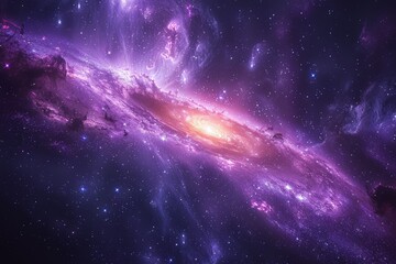Expansive Purple and Blue Star-Filled Space