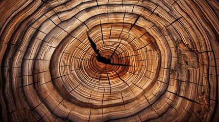 tree circular wood grain background сreated with Generative Ai