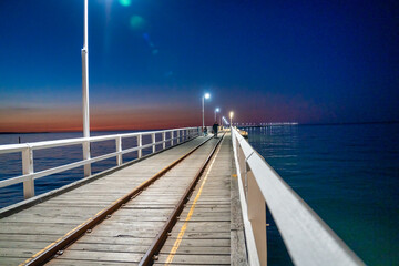 Busselton Jetty at sunset, Western Australia - 755115632