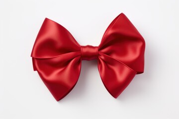 Vibrant Ribbon red bow satin. Card border gift. Generate Ai