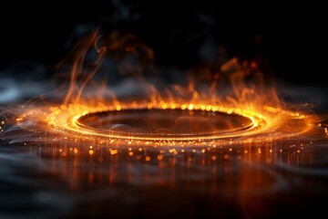 Fire Ring in Dark Background