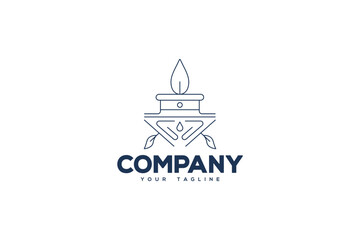 Candle Logo Design - Spa Logo Design