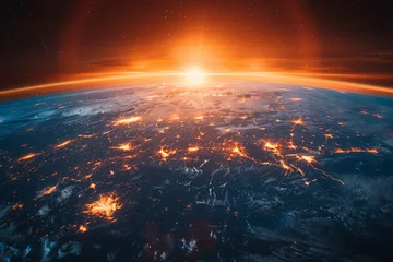 Selbstklebende Fototapeten Earth as Seen From Space at Night © Ilugram