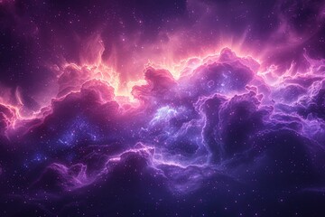 Vibrant Sky Filled With Clouds and Stars