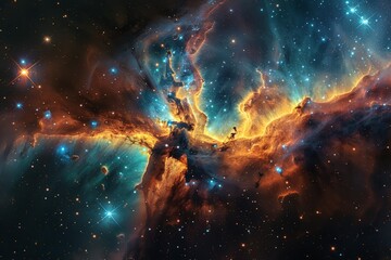 Obraz na płótnie Canvas Cluster of Stars Illuminating the Night Sky