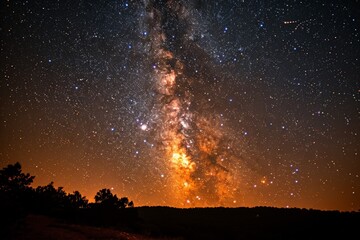 Fototapeta na wymiar Star-Filled Night Sky With Milky Way