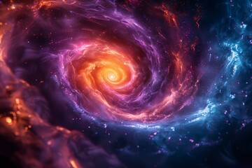 Swirling Spiral Galaxy in Space