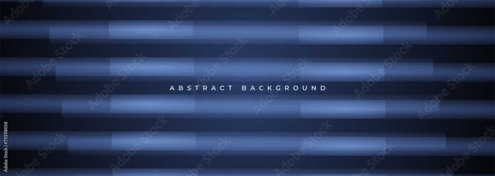 Poster dark blue abstract background with modern horizontal geometric shapes. futuristic elegant corporate 