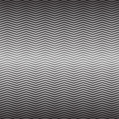simple abstract black color halftone wavy zig zag line pattern art on white color background