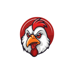 Chicken mascot illustration vector logo