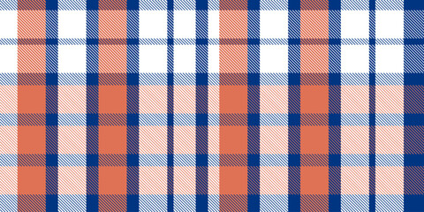 Gingham pattern background. Retro tablecloth texture. Abstract color full of Scott pattern. Pastel gingham seamless background for print on fabric. Vector art.