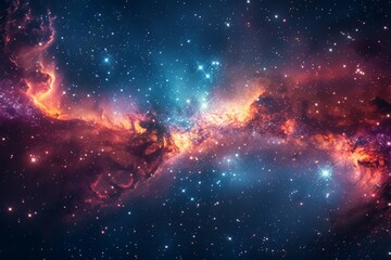 Colorful Space Filled With Stars - obrazy, fototapety, plakaty